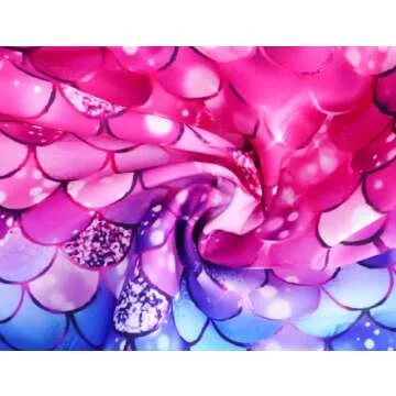 Girls Tankini Swimsuit Set for Ages 7-8 with Mermaid Print