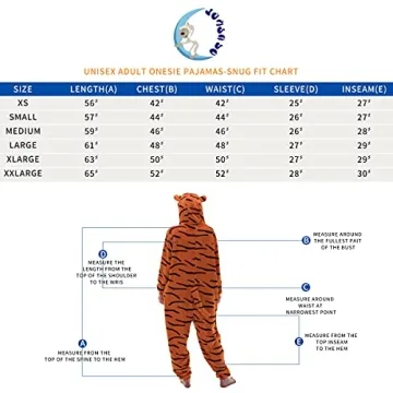 COSUSKET Tigger Onesie Pajamas for Adults - Cozy Flannel