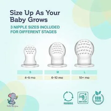 LittleWhispers Baby Fruit & Food Feeder Pacifier - Pacifier Feeders for Fresh Fruit or Frozen Breastmilk - Infant Teething Relief - Set of 2