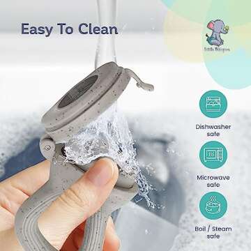 LittleWhispers Baby Fruit & Food Feeder Pacifier - Pacifier Feeders for Fresh Fruit or Frozen Breastmilk - Infant Teething Relief - Set of 2