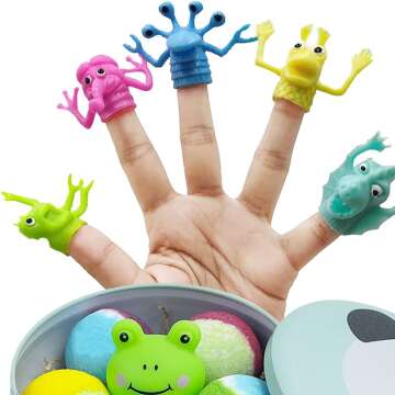 Vibrant Bath Bomb Gift Set with Floating Frog Toys