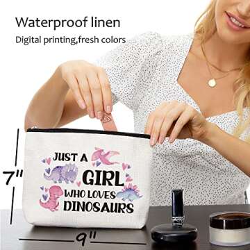 Dinosaur Makeup Bag for Girls Gifts Ideal for Birthdays