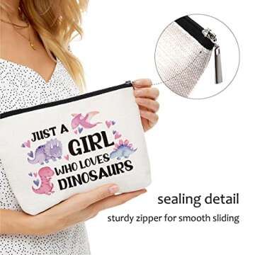 Dinosaur Makeup Bag for Girls Gifts Ideal for Birthdays