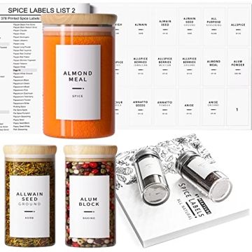 Neatsure 400 Minimalist Spice Labels Booklet – Organize Your Spices!