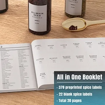 Neatsure Spice Labels Booklet - Organize Your Kitchen Today