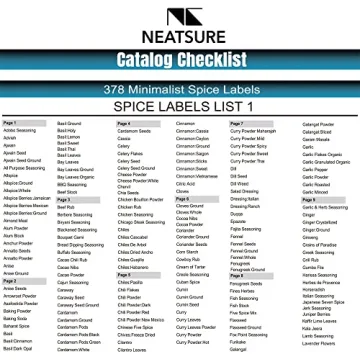 Neatsure Spice Labels Booklet - Organize Your Kitchen Today