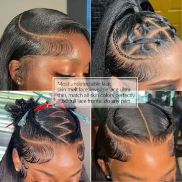 Lemoda 13x6 Straight Full Lace Wigs Human Hair Frontal Wigs 200% Density HD Transparent Lace Wig Pre Plucked Straight Lace front Human Hair Wigs for Black Women 24 inch Natural Color