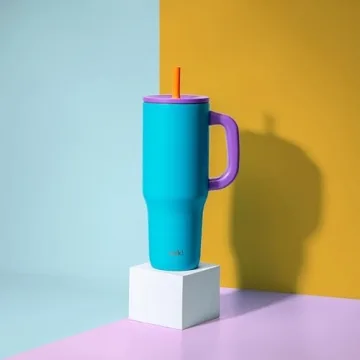 Zak 40oz Stainless Steel Tumbler with Silicone Straw and Handle