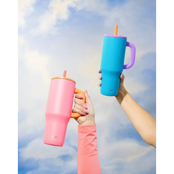 Zak 40oz Stainless Steel Tumbler with Silicone Straw and Handle