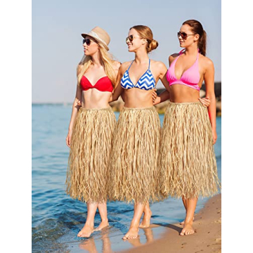 Giegxin Raffia Grass Skirts Tropical Hawaiian Luau Party