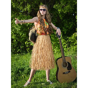 Giegxin Raffia Grass Skirts Tropical Hawaiian Luau Party