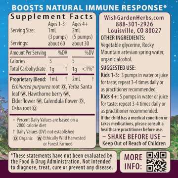 WishGarden Herbs Kick-It Immune for Kids - Immune Support Supplement for Kids, Herbal Immune Defense...