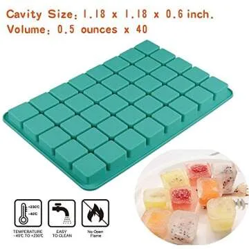Mity rain 40-Cavity Square Caramel Candy Silicone Molds,Chocolate Truffles Mold,Whiskey Ice Cube Tray,Grid Fondant Mould,Hard Candy Mold Pralines Gummy Jelly Mold