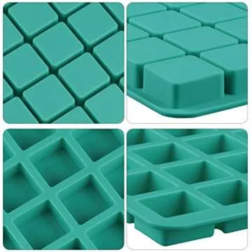 Mity rain 40-Cavity Square Caramel Candy Silicone Molds,Chocolate Truffles Mold,Whiskey Ice Cube Tray,Grid Fondant Mould,Hard Candy Mold Pralines Gummy Jelly Mold