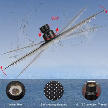 HarJue Filter Shower Head, High Pressure ShowerHead with Filter Combo for Hard Water, Remove Chlorin...