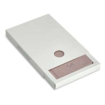 Jumping Fox Design Slim A6 Pocket Notebook College Ruled 3.6 X 5.7 Hardcover Small Notebook Journal 100 GSM Thick Paper Numbered Pages Inner Pocket Gift Box (Lined Linen Fabric Rose Tan Pink)