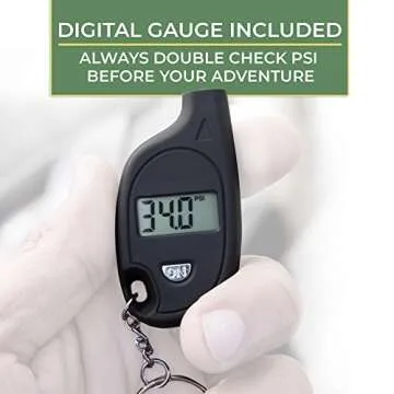 Real 4X4 4 Tire Air Deflators for Offroad Vehicles, Cars, ATVs, Jeep Wranglers and Four Wheelers - Valve Deflator with Pressure Gauge Automatic Deflating Brass Kit for Tubes and Tires (6-30 PSI)