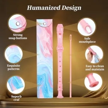 Soprano Recorder for Kids Beginners - Complete Set in Pink