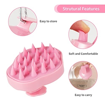 Silicone Hair Scalp Massager Brush for All Hair Types