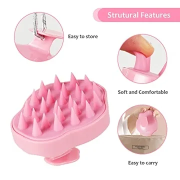 Silicone Hair Scalp Massager Brush for All Hair Types