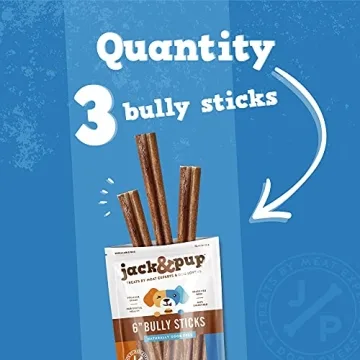 Jack&Pup Extra-Thick Bully Sticks for Dogs - 6 Inch
