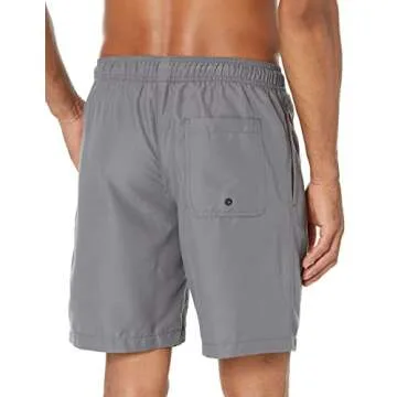 Amazon Essentials Men's 9" Quick-Dry Swim Trunk, Charcoal, Large