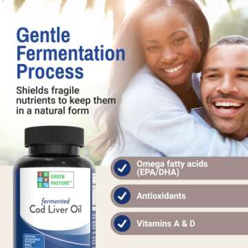 Green Pasture Fermented Cod Liver Oil - 120 Caps in Orange Flavor