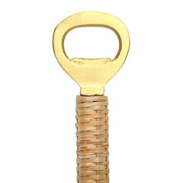 Creative Co-Op Brass Handle Bottle Opener (DF3548)