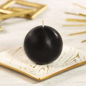 Unscented Round Candles Set of 3 for Centerpieces