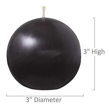 Unscented Round Candles Set of 3 for Centerpieces