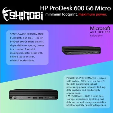 HP ProDesk 600 G6 Mini PC with Intel i5 and 1TB SSD