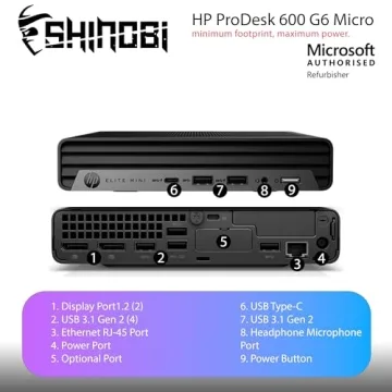 HP ProDesk 600 G6 Mini PC with Intel i5 and 1TB SSD