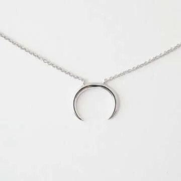 Honeycat Tiny Crescent Horn Necklace - Adjustable & Elegant