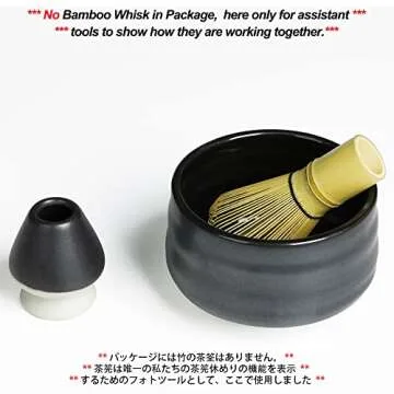 Authentic Japanese Matcha Bowl & Whisk Holder Set 18oz