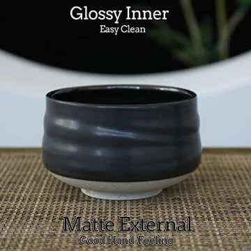 Authentic Japanese Matcha Bowl & Whisk Holder Set 18oz