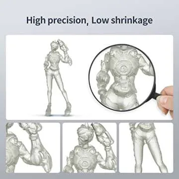 ANYCUBIC Tough Resin 2.0, 3D Printer Resin with Upgraded High Toughness and High Precision, 365-405nm Fast Curing 3D Resin for 4K 8K LCD/DLP/SLA 3D Printing (Clear, 1kg)