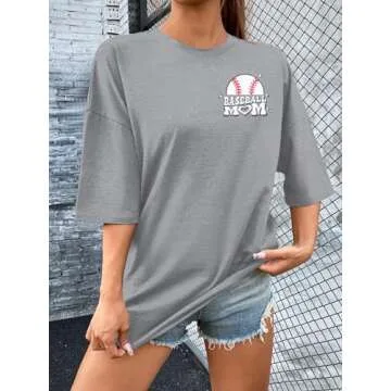 FASHGL Women Oversized Baseball Shirt - Soft and Stylish Tee