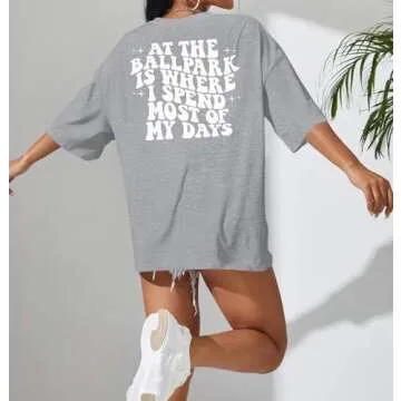 FASHGL Women Oversized Baseball Shirt - Soft and Stylish Tee