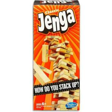Jenga Classic Game by Hasbro - Fun & Strategy for All