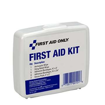 First Aid Only PhysiciansCare On-The-Go Emergency First Aid Kit for Home, Work, and Travel, 13 Pieces