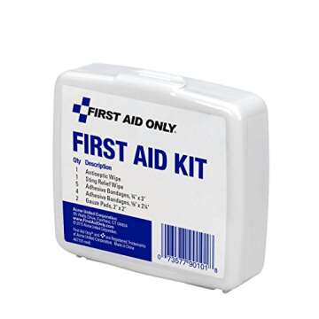 First Aid Only PhysiciansCare On-The-Go Emergency First Aid Kit for Home, Work, and Travel, 13 Pieces