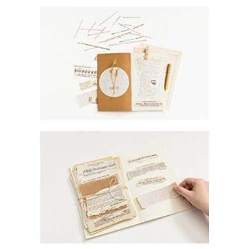 114 Pcs Junk Journal Pages Vintage Ephemera Pack Kraft Paper, Junk Journal Vintage Paper for Scrapbooking and Decoupage