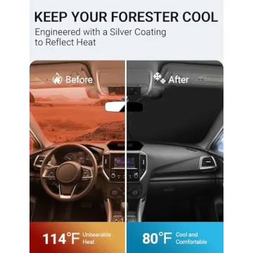 Proadsy Windshield Sun Shade for Subaru Forester 2019-2025