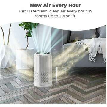 Air Purifier with 360-Degree HEPA Filtration System