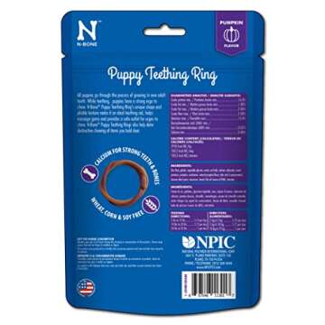 N-Bone Puppy Teething Ring Pumpkin Flavor 7.2 Oz/(6 Count)