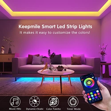 Keepsmile 100ft LED Strip Lights with App Control