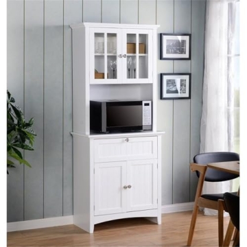 American Furniture Classics 25504 White Hutch Cabinet