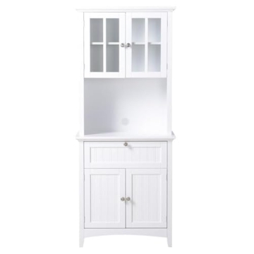 American Furniture Classics 25504 White Hutch Cabinet