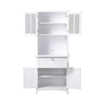 American Furniture Classics 25504 White Hutch Cabinet
