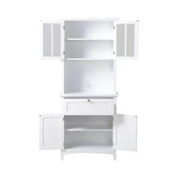 American Furniture Classics 25504 White Hutch Cabinet